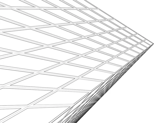 Abstrakta Teckningslinjer Arkitektonisk Konst Koncept Minimala Geometriska Former — Stock vektor