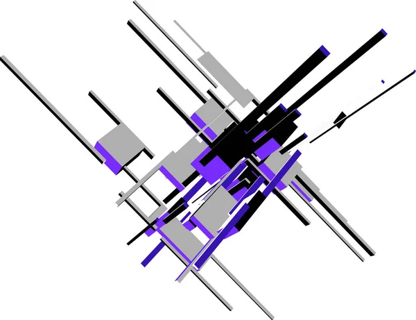 Abstrakta Teckningslinjer Arkitektonisk Konst Koncept Minimala Geometriska Former — Stock vektor