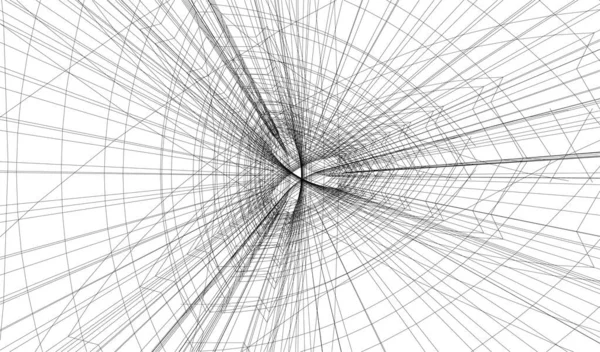 Mimari Sanat Konseptinde Soyut Çizgiler Minimum Geometrik Şekiller — Stok Vektör