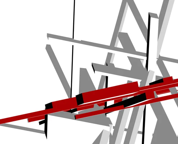 Minimale Geometrische Vormen Architectonische Lijnen — Stockvector