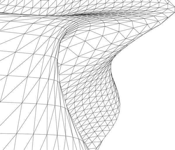 Linhas Desenho Abstratas Conceito Arte Arquitetônica Fundo Branco Formas Geométricas —  Vetores de Stock