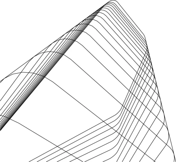 Minimale Geometrische Formen Architektonische Linien — Stockvektor