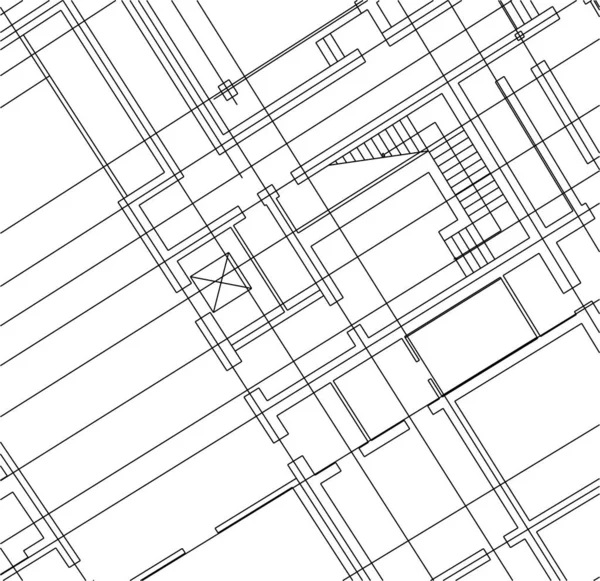 Minimalne Kształty Geometryczne Linie Architektoniczne — Wektor stockowy