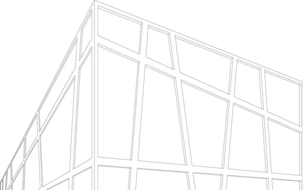 Formas Geométricas Mínimas Linhas Arquitetônicas —  Vetores de Stock