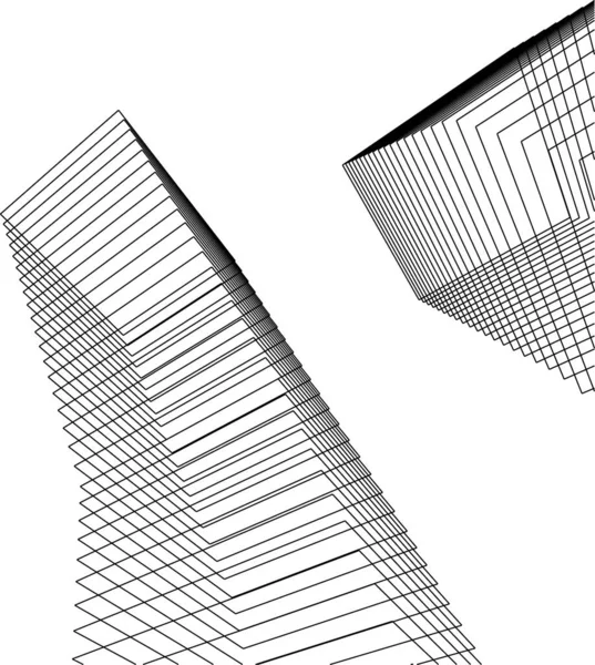 Minimalne Kształty Geometryczne Linie Architektoniczne — Wektor stockowy