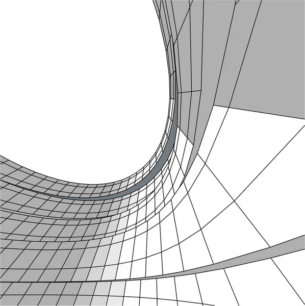 Абстрактні Лінії Малювання Концепції Архітектурного Мистецтва Мінімальні Геометричні Форми — стоковий вектор