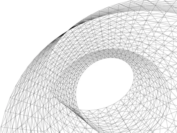 Linhas Abstratas Desenho Conceito Arte Arquitetônica Formas Geométricas Mínimas — Vetor de Stock