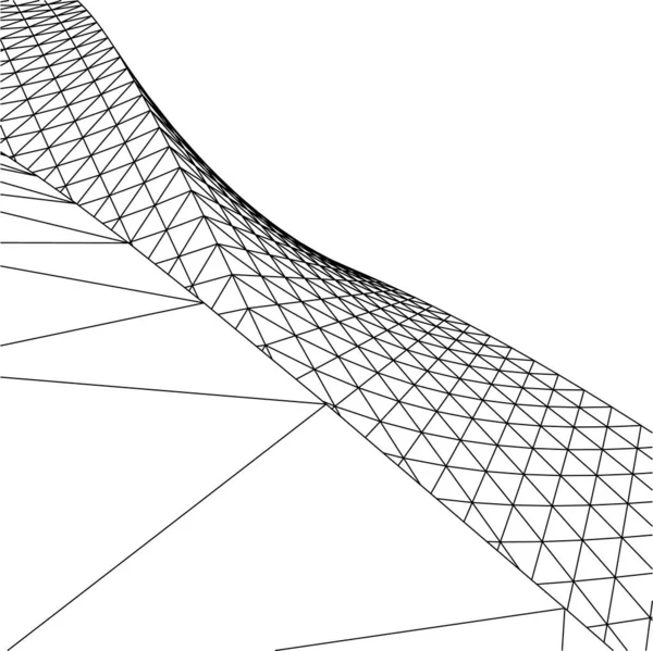 Abstracte Tekenlijnen Architectonisch Kunstconcept Minimale Geometrische Vormen — Stockvector