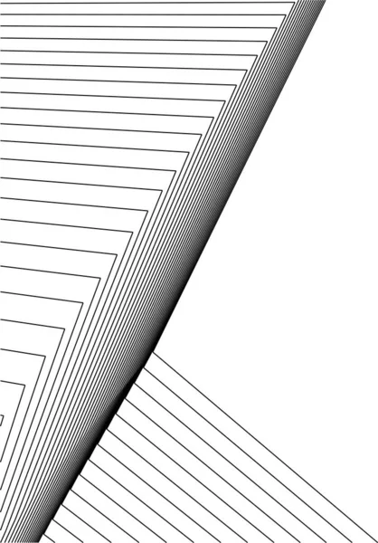 Linhas Abstratas Desenho Conceito Arte Arquitetônica Formas Geométricas Mínimas — Vetor de Stock