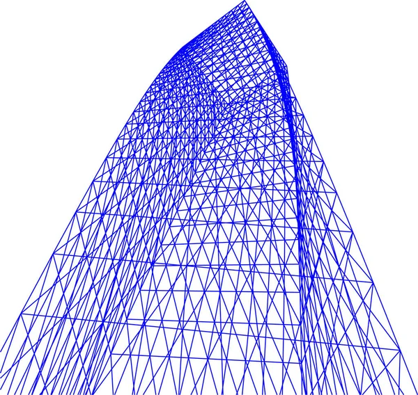 Lignes Dessin Abstraites Dans Concept Art Architectural Formes Géométriques Minimales — Image vectorielle