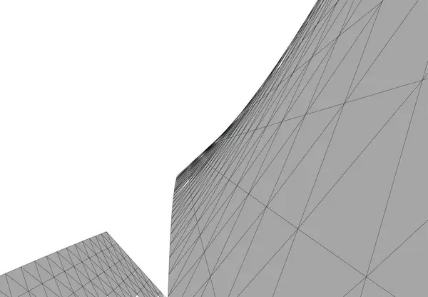 Linhas Abstratas Desenho Conceito Arte Arquitetônica Formas Geométricas Mínimas — Vetor de Stock