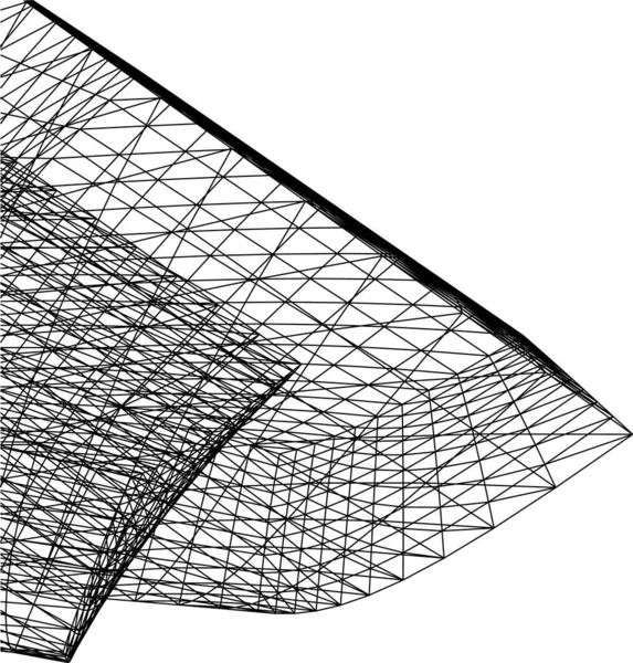 Linhas Abstratas Desenho Conceito Arte Arquitetônica Formas Geométricas Mínimas — Vetor de Stock