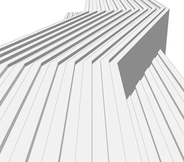 Formas Geométricas Mínimas Linhas Arquitetônicas — Vetor de Stock