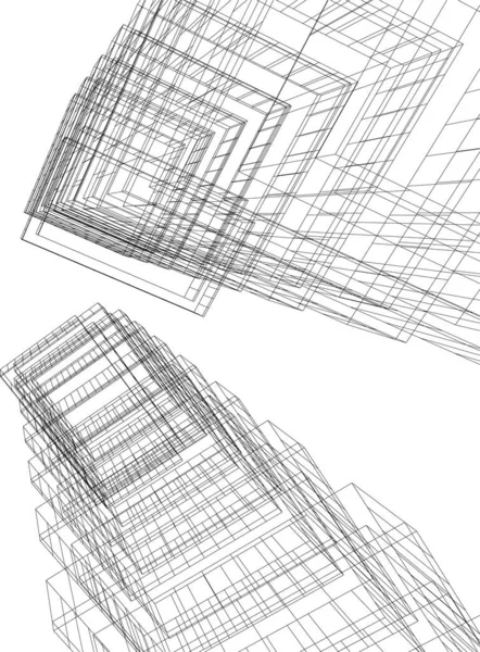 Arquitectura Edificio Ilustración Sobre Fondo — Archivo Imágenes Vectoriales