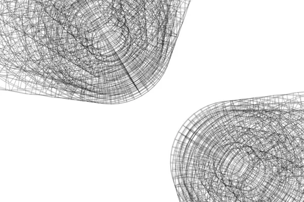 Formas Geométricas Mínimas Líneas Arquitectónicas — Vector de stock