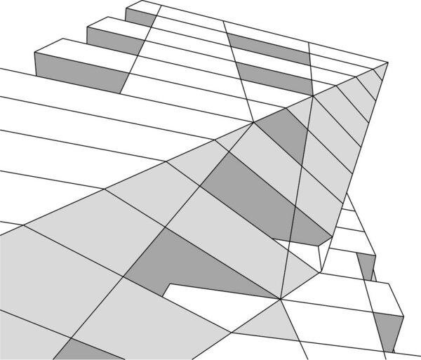 minimal geometrical shapes, architectural lines