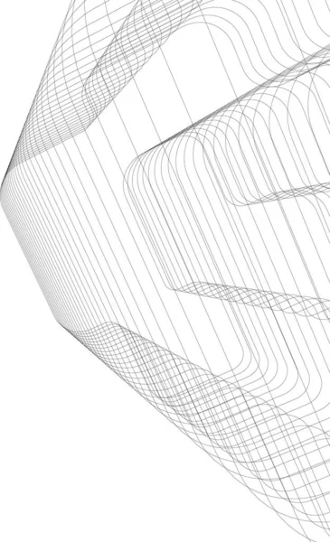 Linhas Abstratas Desenho Conceito Arte Arquitetônica Formas Geométricas Mínimas —  Vetores de Stock