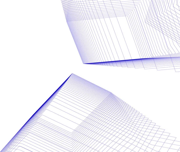 Minimale Geometrische Vormen Architectonische Lijnen — Stockvector