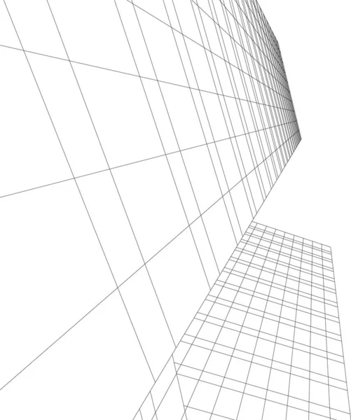 Linhas Abstratas Desenho Conceito Arte Arquitetônica Formas Geométricas Mínimas — Vetor de Stock