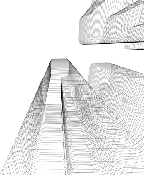 Formas Geométricas Mínimas Linhas Arquitetônicas — Vetor de Stock