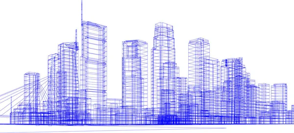 Líneas Dibujo Abstractas Concepto Arte Arquitectónico Sobre Fondo Blanco Formas — Archivo Imágenes Vectoriales