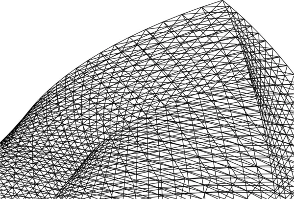 建築芸術の概念における抽象的な線や最小限の幾何学的形状 — ストックベクタ