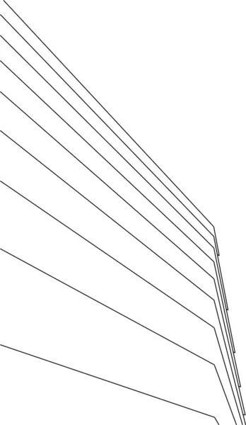 Linhas Abstratas Desenho Conceito Arte Arquitetônica Formas Geométricas Mínimas — Vetor de Stock