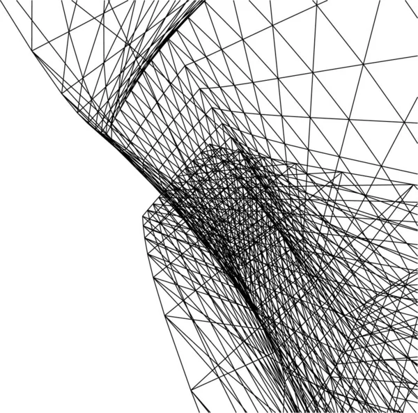 Abstrakte Zeichnungslinien Architektonischen Kunstkonzept Minimale Geometrische Formen — Stockvektor