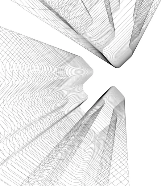 Formes Géométriques Minimales Lignes Architecturales — Image vectorielle