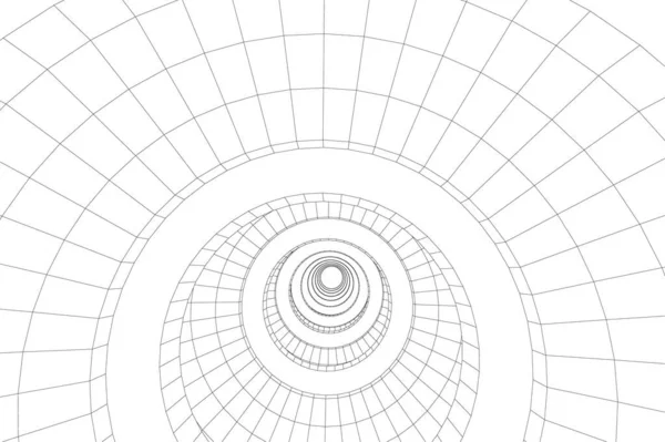 Abstracte Tekenlijnen Architectonisch Kunstconcept Minimale Geometrische Vormen — Stockvector