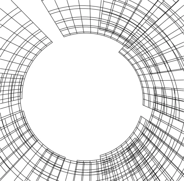 Abstrakcyjne Linie Rysunku Koncepcji Sztuki Architektonicznej Minimalne Kształty Geometryczne — Wektor stockowy