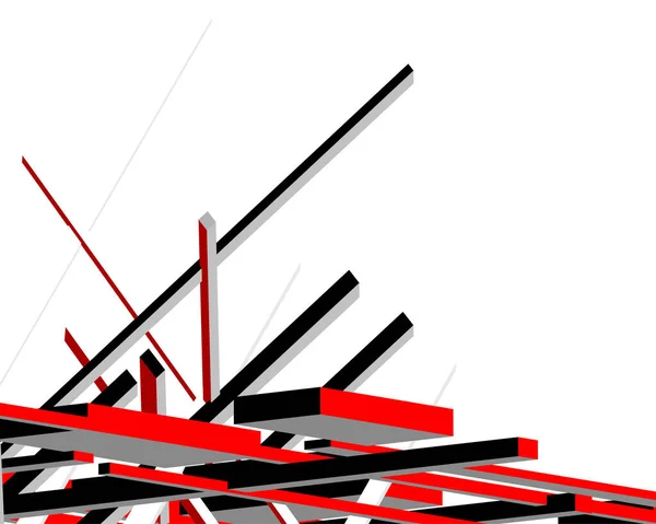 Linhas Abstratas Desenho Conceito Arte Arquitetônica Formas Geométricas Mínimas —  Vetores de Stock