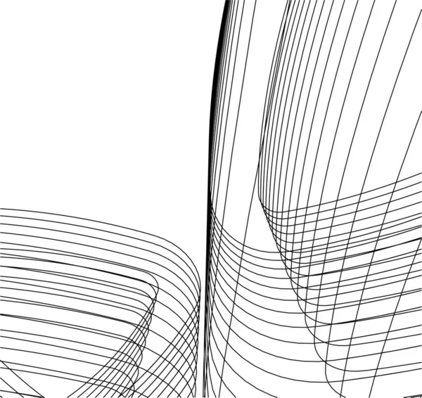 Lignes Dessin Abstraites Dans Concept Art Architectural Formes Géométriques Minimales — Image vectorielle