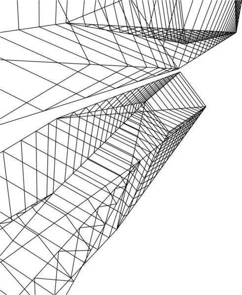 Forme Geometriche Minimali Linee Architettoniche — Vettoriale Stock