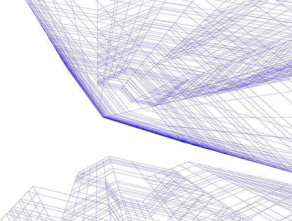 Abstrakcyjne Linie Rysunku Koncepcji Sztuki Architektonicznej Minimalne Kształty Geometryczne — Wektor stockowy