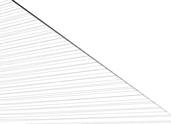 Elvont Rajzvonalak Építészeti Képzőművészetben Minimális Geometriai Formák — Stock Vector