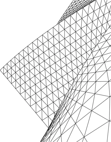 Linhas Abstratas Desenho Conceito Arte Arquitetônica Formas Geométricas Mínimas — Vetor de Stock