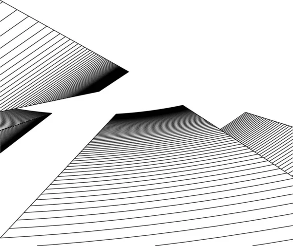 Linhas Abstratas Desenho Conceito Arte Arquitetônica Formas Geométricas Mínimas — Vetor de Stock