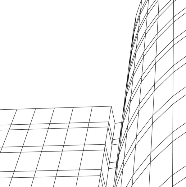 Minimale Geometrische Formen Architektonische Linien — Stockvektor