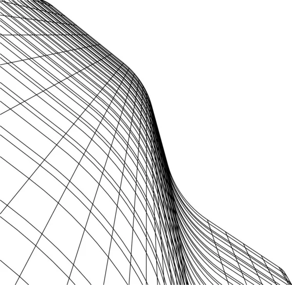 Linhas Abstratas Desenho Conceito Arte Arquitetônica Formas Geométricas Mínimas —  Vetores de Stock