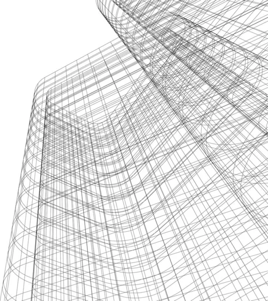 Formas Geométricas Mínimas Linhas Arquitetônicas —  Vetores de Stock