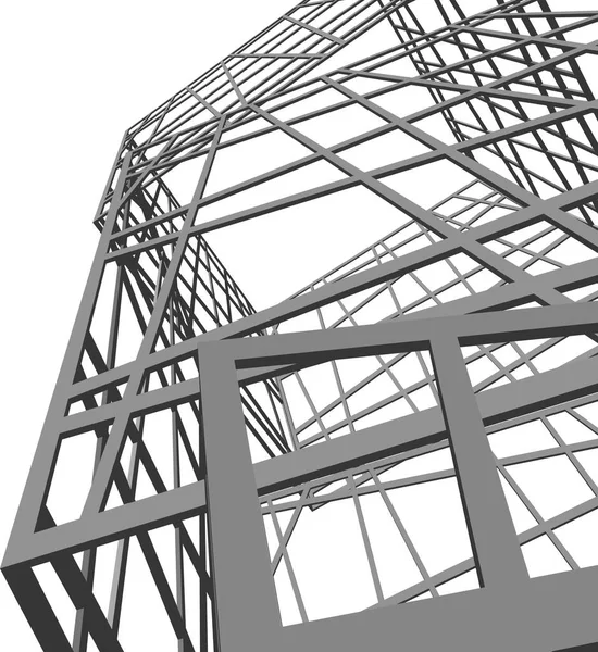 Linhas Abstratas Desenho Conceito Arte Arquitetônica Formas Geométricas Mínimas —  Vetores de Stock