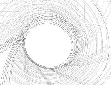 Mimari sanat konseptinde soyut çizgiler, minimum geometrik şekiller. 