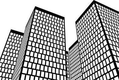 Mimari sanat konseptinde soyut çizgiler, minimum geometrik şekiller.