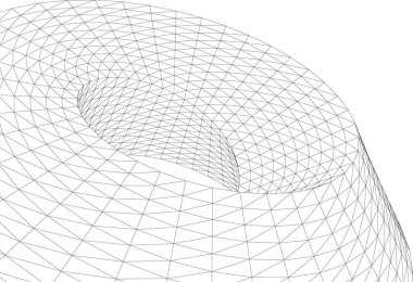 Mimari sanat konseptinde soyut çizgiler, minimum geometrik şekiller. 
