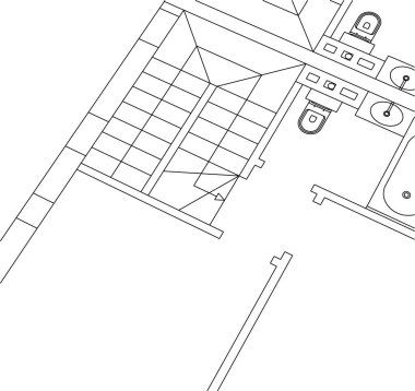 Mimari sanat konseptinde soyut çizgiler, minimum geometrik şekiller. 