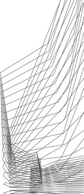 Mimari sanat konseptinde soyut çizgiler, minimum geometrik şekiller. 