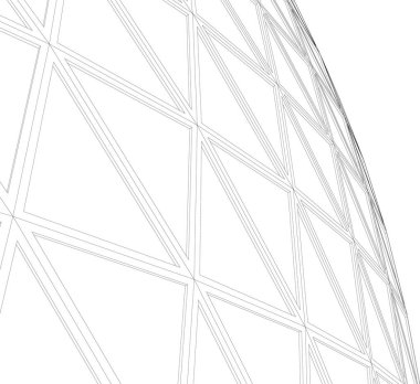 Mimari sanat konseptinde soyut çizgiler, minimum geometrik şekiller. 