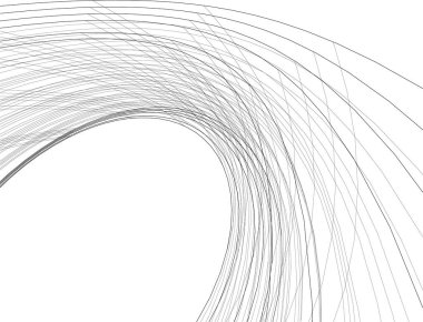 Mimari sanat konseptinde soyut çizgiler, minimum geometrik şekiller. 