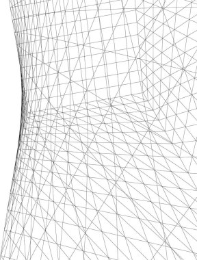 Mimari sanat konseptinde soyut çizgiler, minimum geometrik şekiller. 